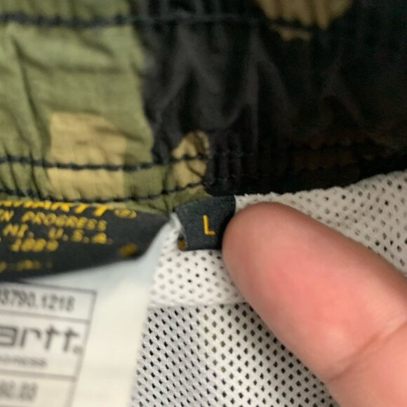 Carhartt Shorts Mens Large CA Wings Swim Trunks Camo Lined Ripstop Nylon Outdoor - Picture 7 of 10